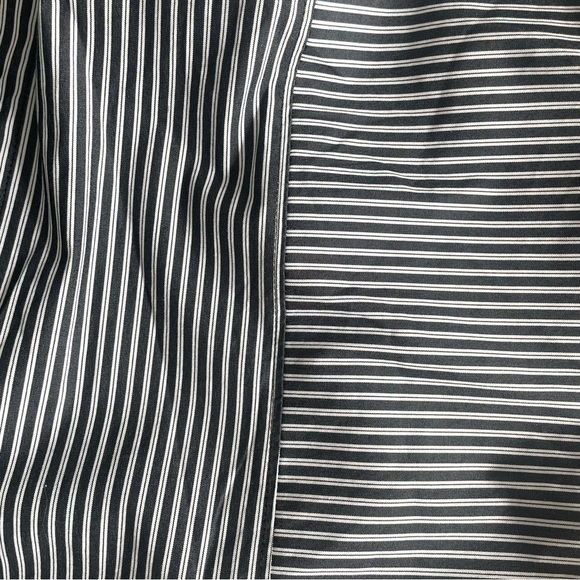 Lafayette 148 Charcoal Gray White Stripe Button Down Shirt - Picture 10 of 10